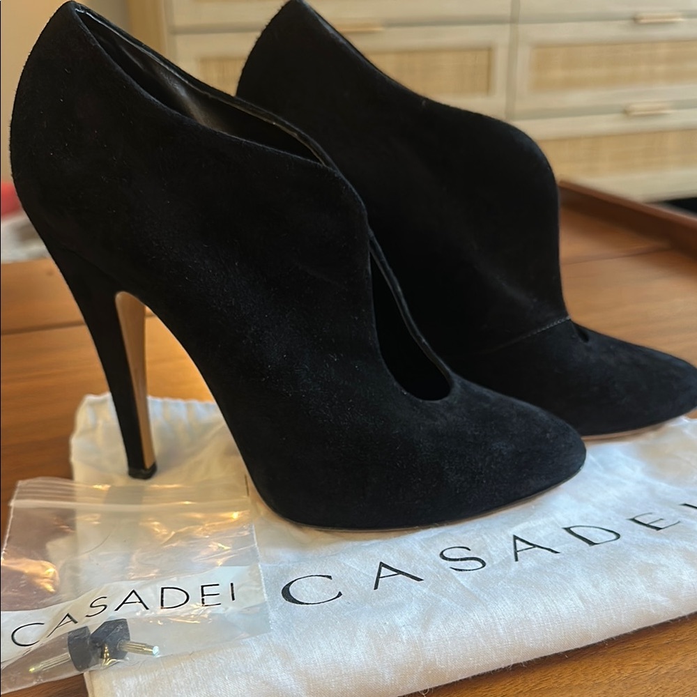 Casadei Black Stiletto Heels Sleek Design